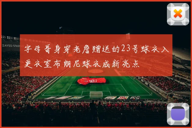 字母哥身穿老詹赠送的23号球衣入更衣室布朗尼球衣成新亮点